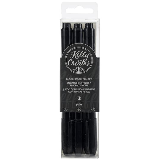 American Crafts™ Kelly Creates Black Brush Pen Set